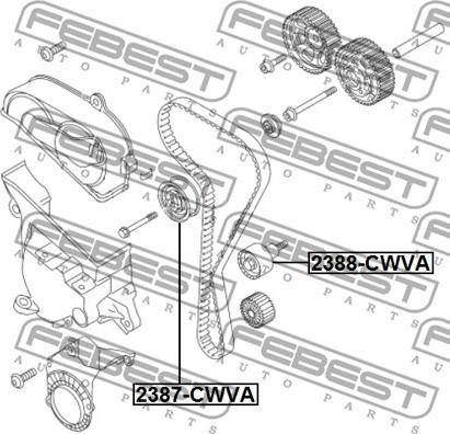 Febest 2388-CWVA - Vratná / vodicí kladka, ozubený řemen www.parts5.com