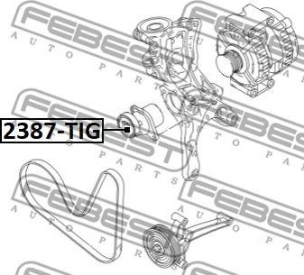 Febest 2387-TIG - Vratná / vodicí kladka, klínový žebrový řemen www.parts5.com