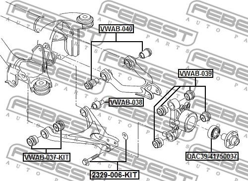 Febest VWAB-039 - Suport, ax www.parts5.com