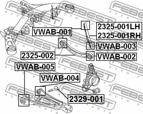 Febest VWAB-002 - Suport,trapez www.parts5.com