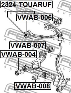 Febest VWAB-006 - Bush of Control / Trailing Arm www.parts5.com