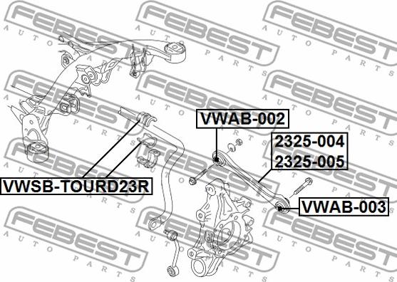 Febest 2325-004 - Рычаг подвески колеса www.parts5.com