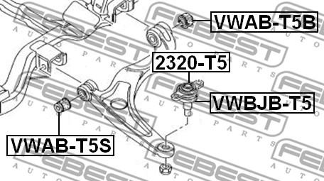 Febest 2320-T5 - Articulatie sarcina / ghidare www.parts5.com