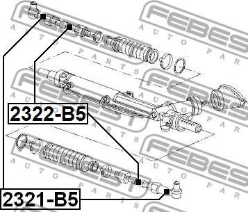 Febest 2321-B5 - Kraj poprečne spone www.parts5.com