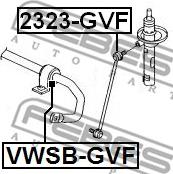 Febest VWSB-GVF - Bearing Bush, stabiliser www.parts5.com