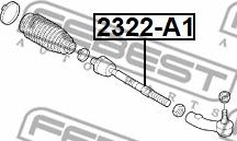 Febest 2322-A1 - Articulatie axiala, cap de bara www.parts5.com