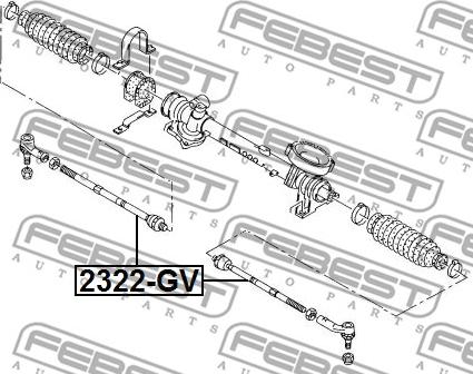 Febest 2322-GV - Aksiyel mafsal, tekerlek sevk çubuğu www.parts5.com