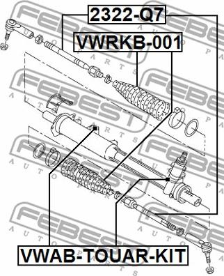 Febest 2322-Q7 - Articulatie axiala, cap de bara www.parts5.com