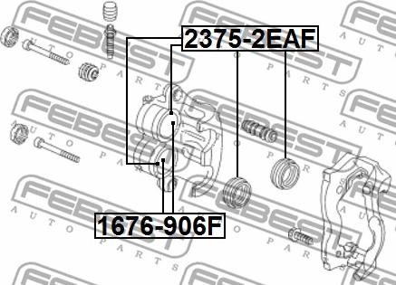 Febest 2375-2EAF - Juego de reparación, pinza de freno www.parts5.com