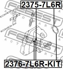 Febest 2375-7L6R - Repair Kit, brake caliper www.parts5.com