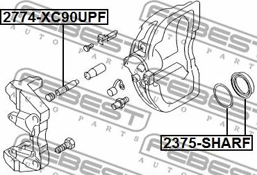 Febest 2375-SHARF - Set za popravku, kočione čeljusti www.parts5.com