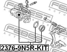 Febest 2376-9N5R-KIT - Komplet za popravak, kočno sedlo www.parts5.com