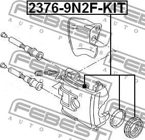 Febest 2376-9N2F-KIT - Repair Kit, brake caliper www.parts5.com