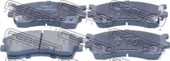 Febest 2201-SPORF - Set placute frana,frana disc www.parts5.com