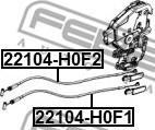 Febest 22104-H0F1 - Cable, door release www.parts5.com