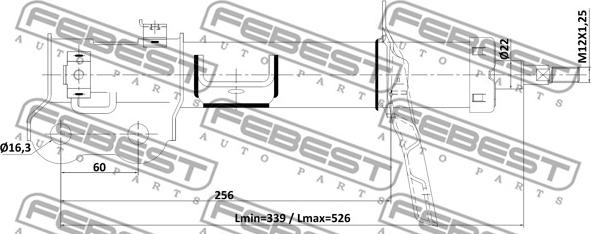 Febest 22110-002FL - Amortizor www.parts5.com