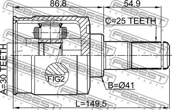 Febest 2211-RIO - Joint Kit, drive shaft www.parts5.com