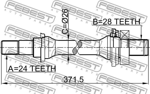 Febest 2212-SPAAT - Árbol de transmisión www.parts5.com