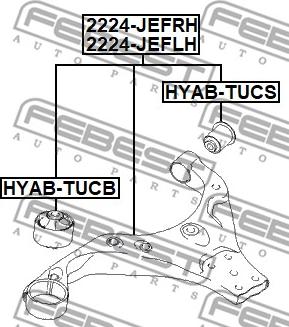 Febest 2224-JEFRH - Track Control Arm parts5.com