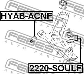 Febest 2220-SOULF - Ball Joint www.parts5.com