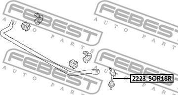 Febest 2223-SOR18R - Drog / opornik, stabilizator www.parts5.com