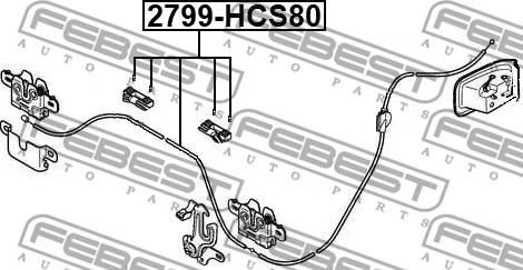 Febest 2799-HCS80 - Potezna zicapokrova motorja www.parts5.com