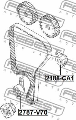 Febest 2790-V70 - Zatezač kaiša, zupčasti kaiš www.parts5.com