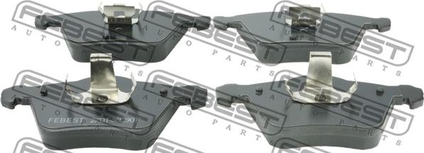 Febest 2701-XC90F - Sada brzdových destiček, kotoučová brzda www.parts5.com