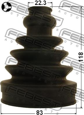 Febest 2715-S60T - Φούσκα, άξονας μετάδ. κίνησης www.parts5.com