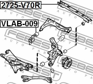 Febest 2725-V70R - Barra oscilante, suspensión de ruedas www.parts5.com