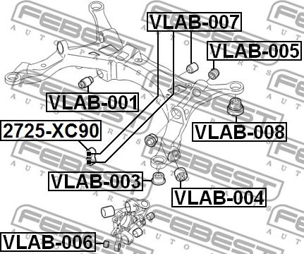 Febest VLAB-005 - Łożyskowanie, korpus osi www.parts5.com