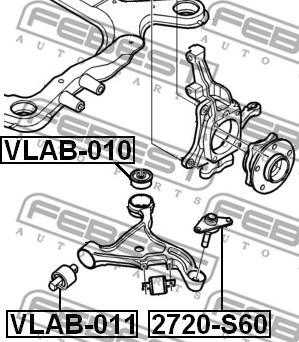 Febest 2720-S60 - Articulatie sarcina / ghidare www.parts5.com