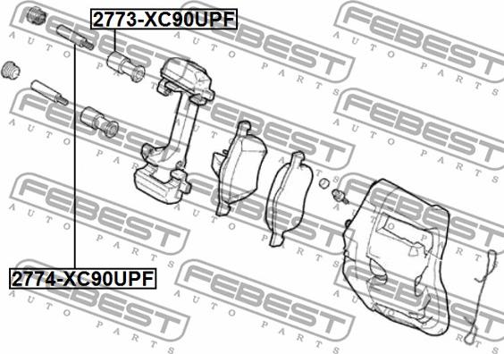 Febest 2774-XC90UPF - Guide Bolt, brake caliper www.parts5.com