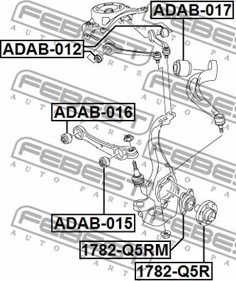 Febest ADAB-015 - Suspensión, Brazo oscilante www.parts5.com