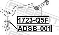 Febest ADSB-001 - Čahura ležaja, stabilizator www.parts5.com