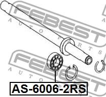 Febest AS-6006-2RS - Propshaft centre bearing support www.parts5.com