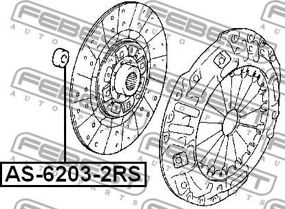 Febest AS-6203-2RS - Lożisko www.parts5.com