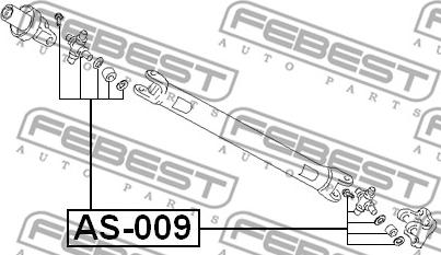 Febest AS-009 - Flexible disc, propshaft joint www.parts5.com