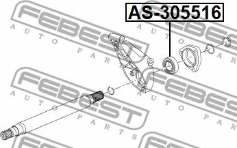 Febest AS-305516 - Bearing, drive shaft parts5.com