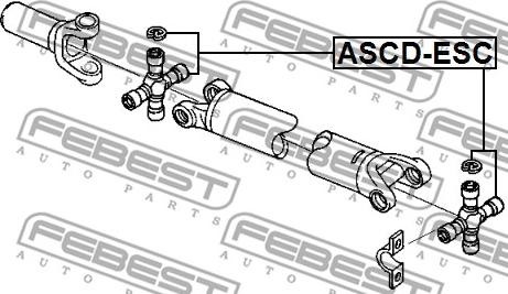 Febest ASCD-ESC - Flexible disc, propshaft joint www.parts5.com