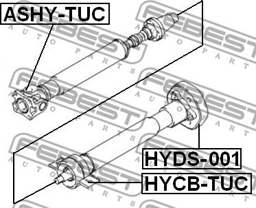 Febest ASHY-TUC - Flexible disc, propshaft joint www.parts5.com