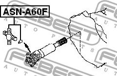 Febest ASN-A60F - Flexible disc, propshaft joint www.parts5.com