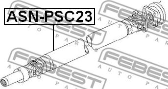 Febest ASN-PSC23 - Propshaft, axle drive www.parts5.com