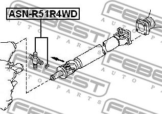 Febest ASN-R51R4WD - Flexible disc, propshaft joint www.parts5.com