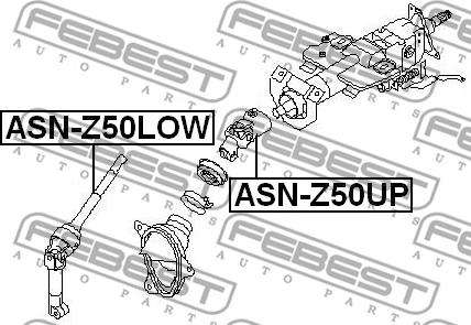 Febest ASN-Z50UP - Steering Shaft www.parts5.com