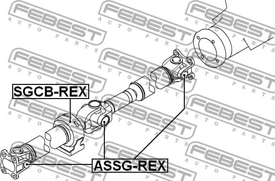 Febest ASSG-REX - Flexible disc, propshaft joint www.parts5.com