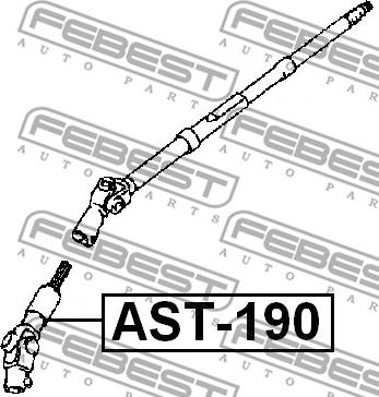 Febest AST-190 - Steering Shaft www.parts5.com