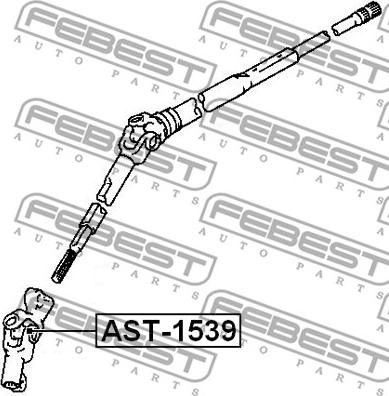 Febest AST-1539 - Liigend, Juhtvõll www.parts5.com