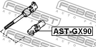 Febest AST-GX90 - Steering Shaft www.parts5.com