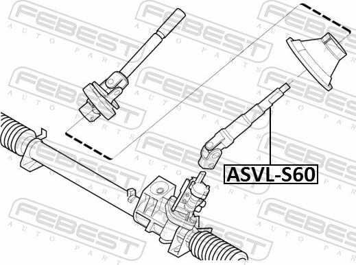 Febest ASVL-S60 - Arbore directie www.parts5.com